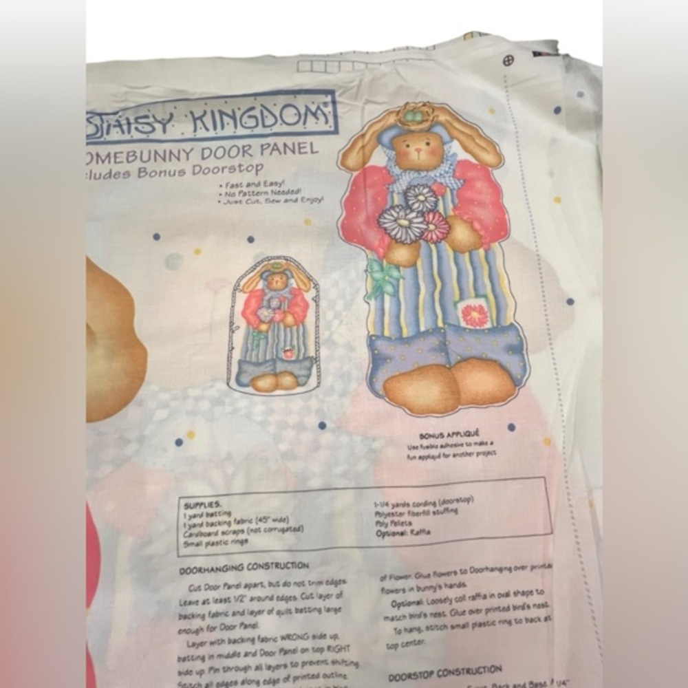 Daisy Kingdom Somebunny Door Panel Easter Bunny Bonus Doorstop Sewing Crafts New